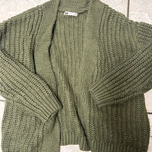SO Olive Green Knit Cardigan